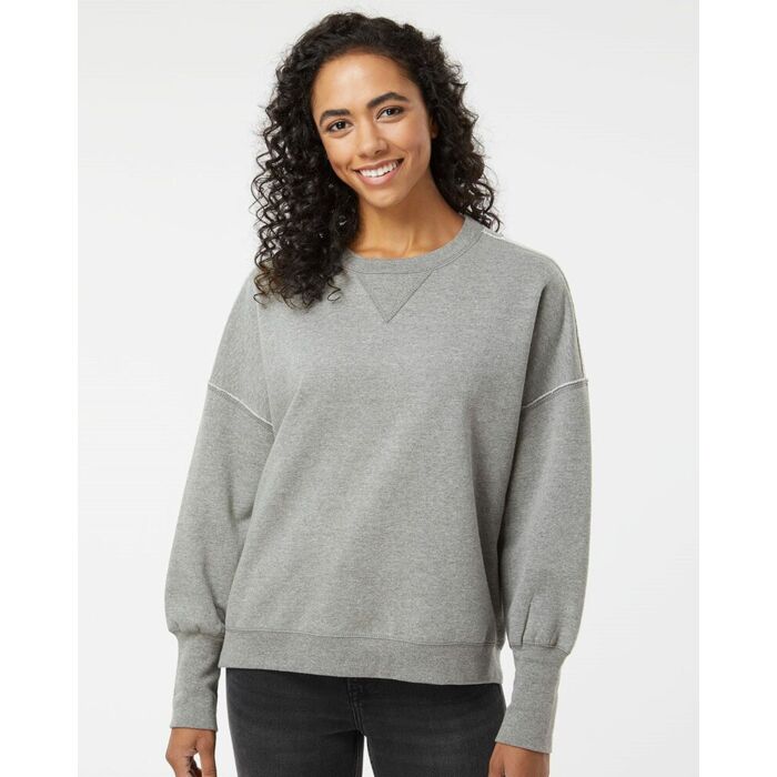 Women's Sueded Fleece Crewneck Sweatshirt Thumbnail
