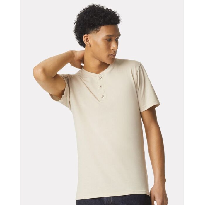 Unisex CVC Henley Tee Thumbnail