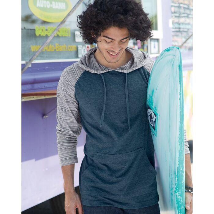Burnside Unisex Yarn-Dyed Hooded Raglan T-Shirt 8127 Unisex Yarn-Dyed Hooded Raglan T-Shirt Thumbnail