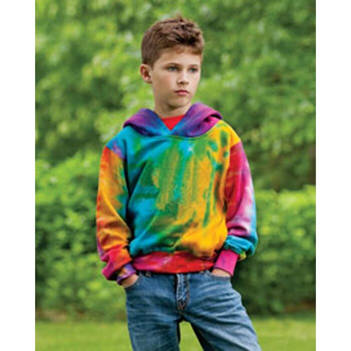 MV Sport Youth Classic Fleece Tie-Dyed Hooded Sweatshirt 128Y Youth Classic Fleece Tie-Dyed Hooded Sweatshirt Thumbnail