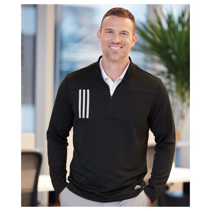 3-Stripes Double Knit Quarter-Zip Pullover Thumbnail