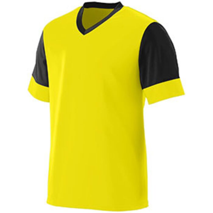 Youth Wicking Polyester V-Neck Jersey with Contrast Sleeves Thumbnail
