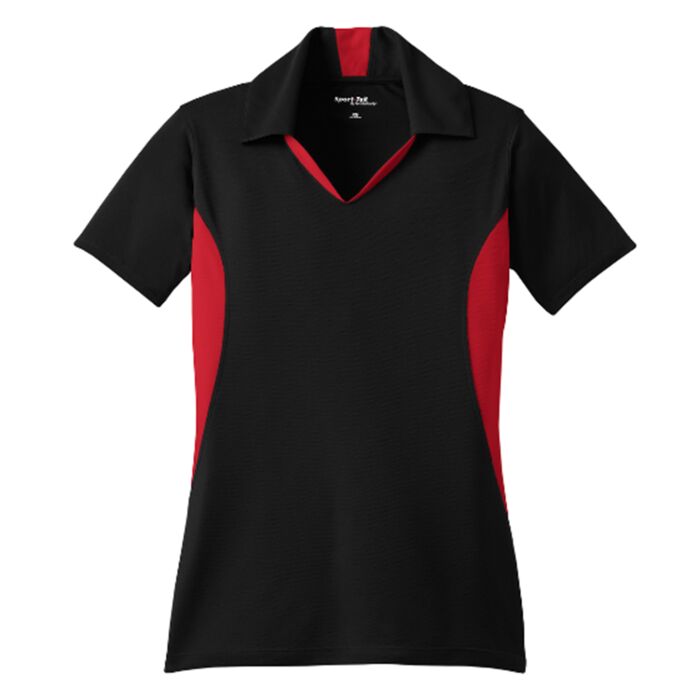 Sport Tek Ladies Side Blocked Micropique Sport Wick Polo LST655-W Ladies Side Blocked Micropique Sport Wick Polo Thumbnail
