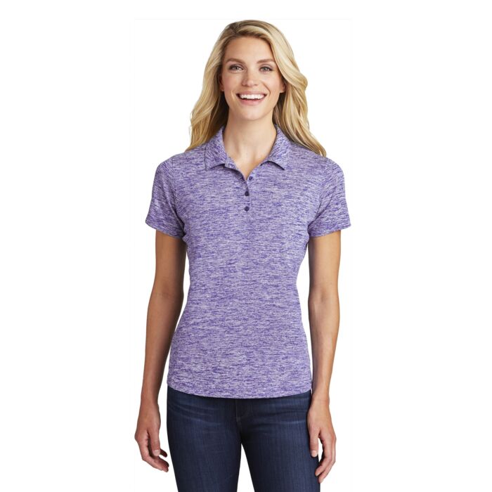 ® Ladies PosiCharge ® Electric Heather Polo Thumbnail