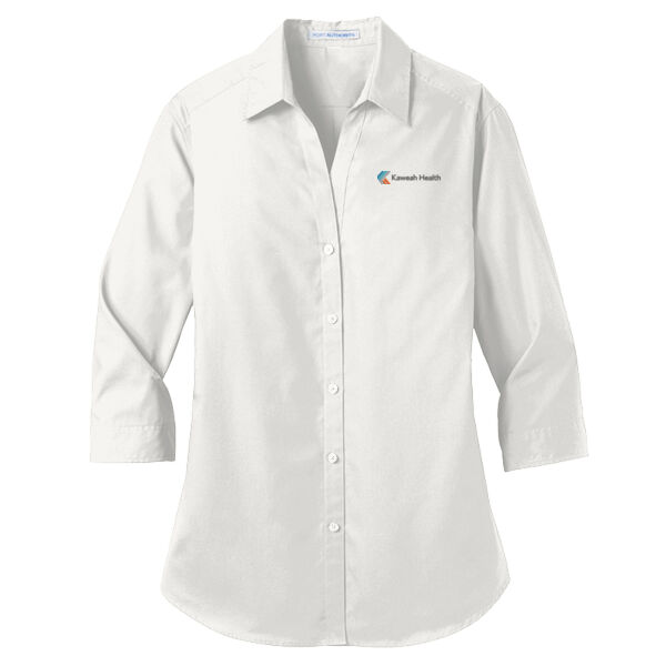 Port Authority Ladies 3/4-Sleeve Carefree Poplin Shirt Thumbnail