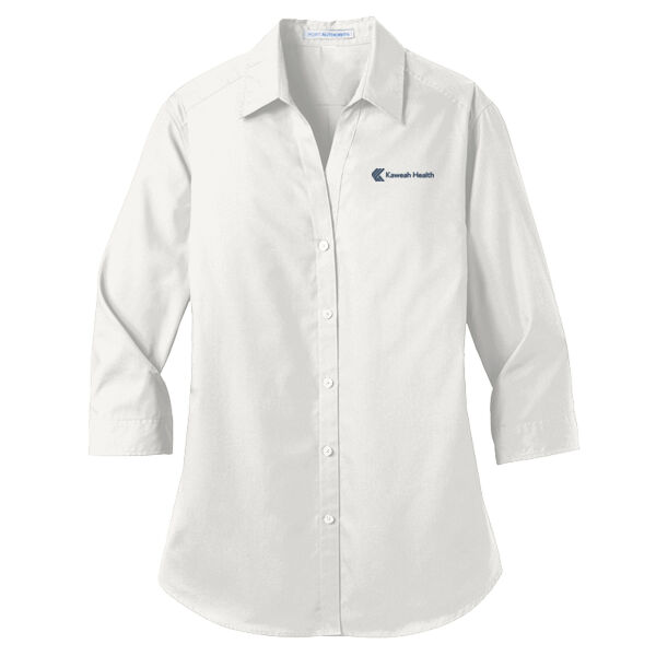 Port Authority Ladies 3/4-Sleeve Carefree Poplin Shirt Thumbnail