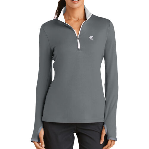 Nike Ladies Dri-FIT Stretch 1/2-Zip Cover-Up Thumbnail